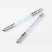 New Tattoo Pen Permanent Makeup Manual Crystal Quartz Handle Microblading Pen Cross